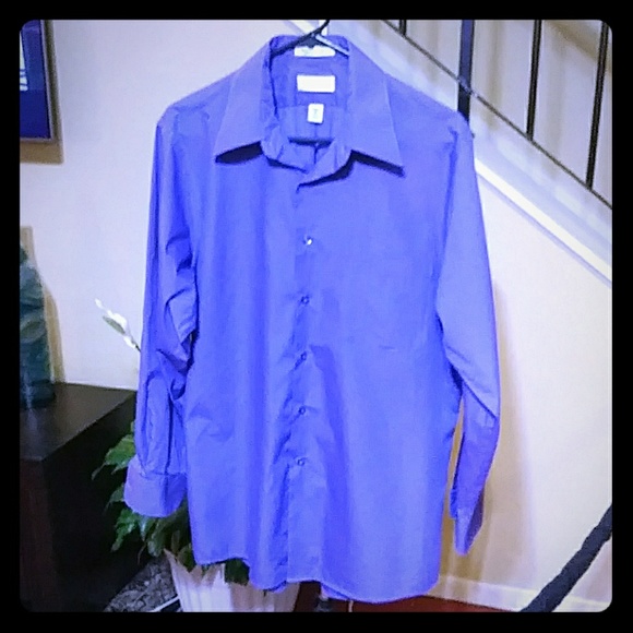 Van Heusen Purple Long Sleeve Dress Shirt Mens Large 16 32/33 - Picture 1 of 5